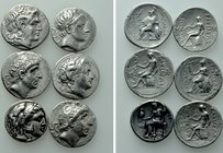 6 Greek Tetradrachms.