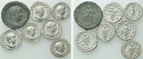 7 Coins of Gordianus and Philippus the Arab .