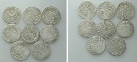 8 German Coins of Saxony.