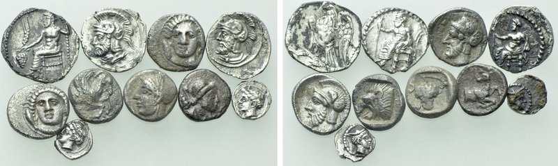 10 Greek Fractions. 

Obv: .
Rev: .

. 

Condition: See picture.

Weigh...