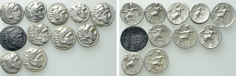 11 Coins of Alexander the Great and Others. 

Obv: .
Rev: .

. 

Conditio...