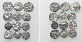 12 Greek Coins; Chersonesos; Lampsacus etc.