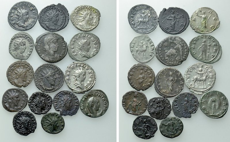 15 Roman Coins; Including Mariniana and Saloninus. 

Obv: .
Rev: .

. 

C...
