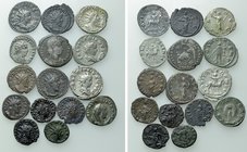 15 Roman Coins; Including Mariniana and Saloninus.