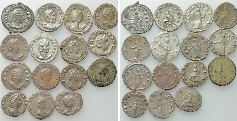 15 Antoniniani of Salonina. 

Obv: .
Rev: .

. 

Condition: See picture....