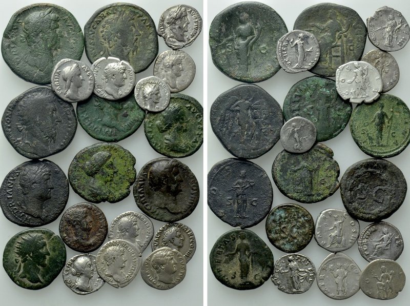 20 Coins of the Nerva-Antonine Dynasty. 

Obv: .
Rev: .

. 

Condition: S...