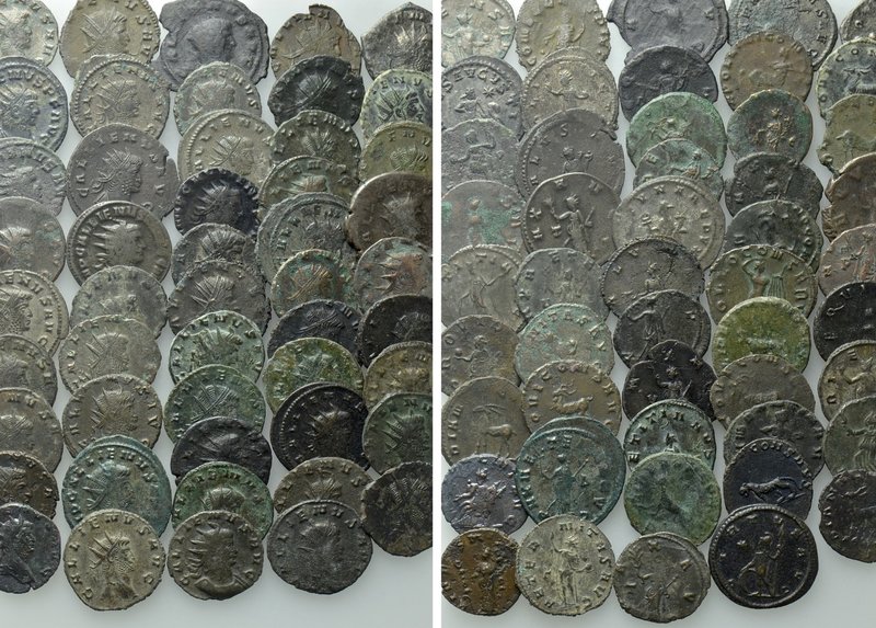 Circa 50 Antoniniani of Gallienus. 

Obv: .
Rev: .

. 

Condition: See pi...