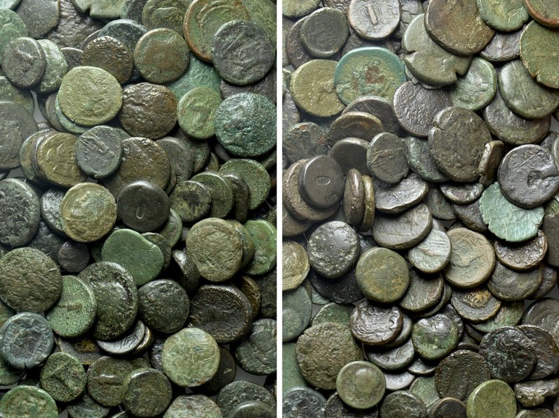 Circa 300 Greek Coins. 

Obv: .
Rev: .

. 

Condition: See picture.

We...