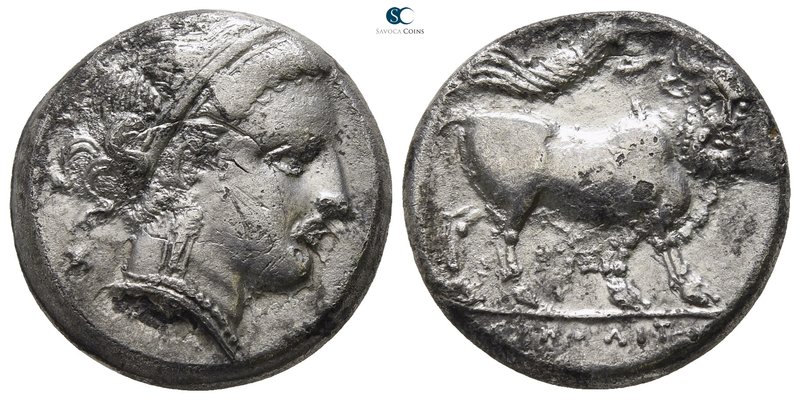 Campania. Neapolis 275-250 BC. ΕΥΞ- (Eux-), magistrate
Nomos AR

18mm., 7,38g...