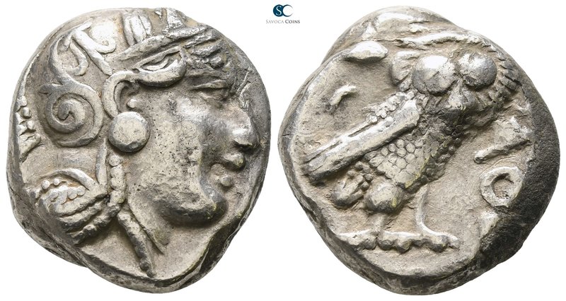 Attica. Athens circa 353-294 BC. 
Tetradrachm AR

23mm., 17,90g.

Head of A...