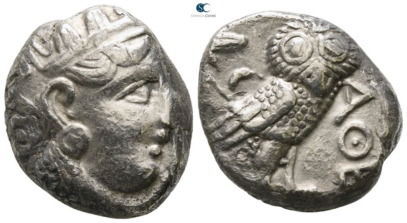 Attica. Athens circa 353-294 BC. 
Tetradrachm AR

23mm., 18,46g.

Head of A...