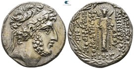 Seleukid Kingdom. Damascus. Demetrios III Eukairos 97-87 BC. Dated SE 222=91/0 BC. Tetradrachm AR