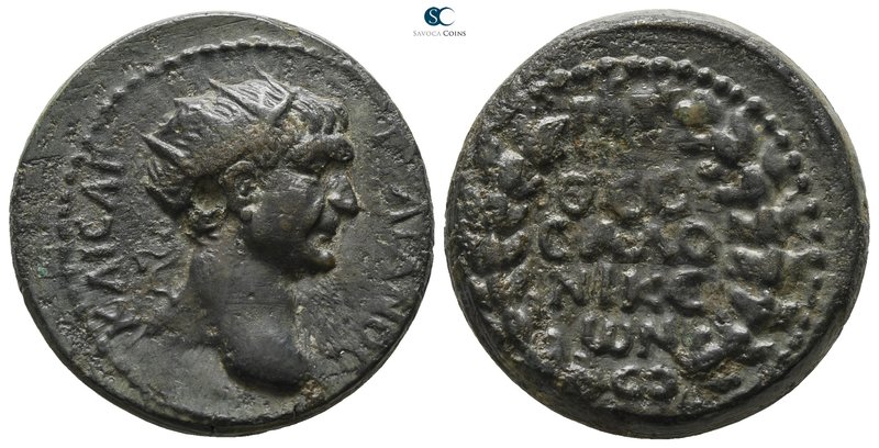 Macedon. Thessalonica. Trajan AD 98-117. 
Bronze Æ

21mm., 9,35g.

KAICAP T...