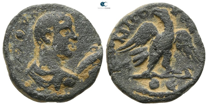 Pontos. Amisos . Saloninus AD 260.
Bronze Æ

18mm., 4,35g.

[CAΛ OYAΛЄPIANO...