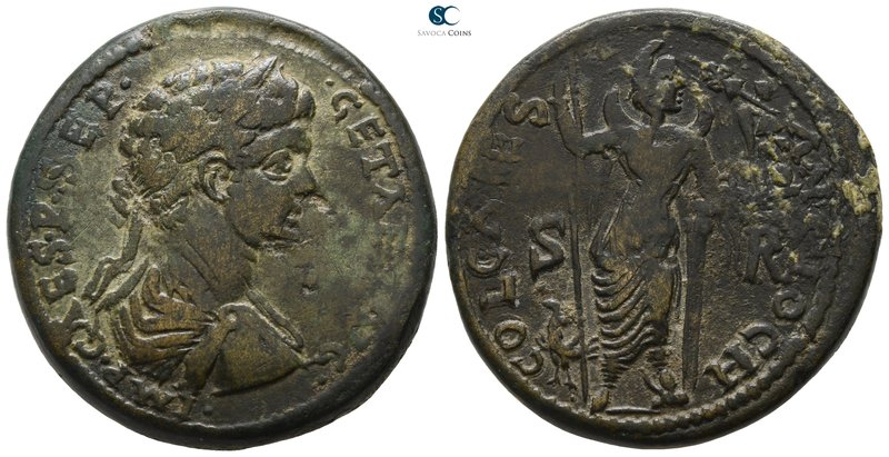 Pisidia. Antioch. Geta AD 198-211. 
Bronze Æ

32mm., 24,38g.

IMP CAES P SE...