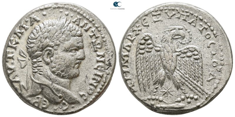Seleucis and Pieria. Antioch. Caracalla AD 198-217. Struck circa AD 215-217
Bil...
