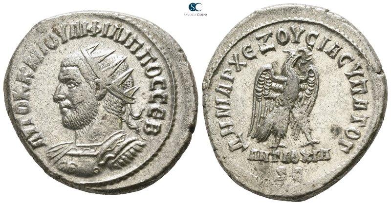 Seleucis and Pieria. Antioch. Philip I Arab AD 244-249. Struck AD 247
Billon-Te...