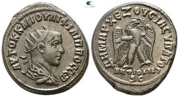 Seleucis and Pieria. Antioch. Philip II AD 247-249. Struck AD 247. Billon-Tetradrachm