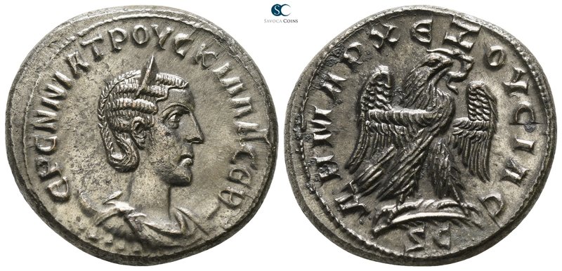 Seleucis and Pieria. Antioch. Herennia Etruscilla AD 249-251. 
Billon-Tetradrac...