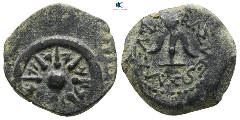 Judaea. Jerusalem. Alexander Jannaeus 103-76 BCE. 
Prutah Æ

15mm., 3,29g.
...