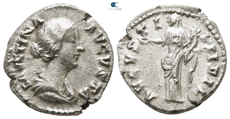 Faustina II AD 147-175. Rome
Denarius AR

15mm., 2,87g.

FAVSTINA AVGVSTA, ...