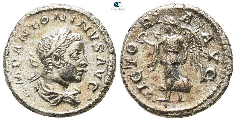 Elagabalus AD 218-222. Rome
Denarius AR

18mm., 3,61g.

IMP ANTONINVS AVG, ...