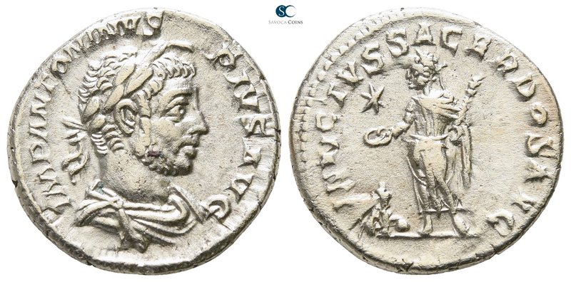 Elagabalus AD 218-222. Rome
Denarius AR

18mm., 3,21g.

IMP ANTONINVS PIVS ...