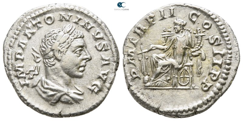 Elagabalus AD 218-222. Rome
Denarius AR

19mm., 2,91g.

IMP ANTONINVS AVG, ...