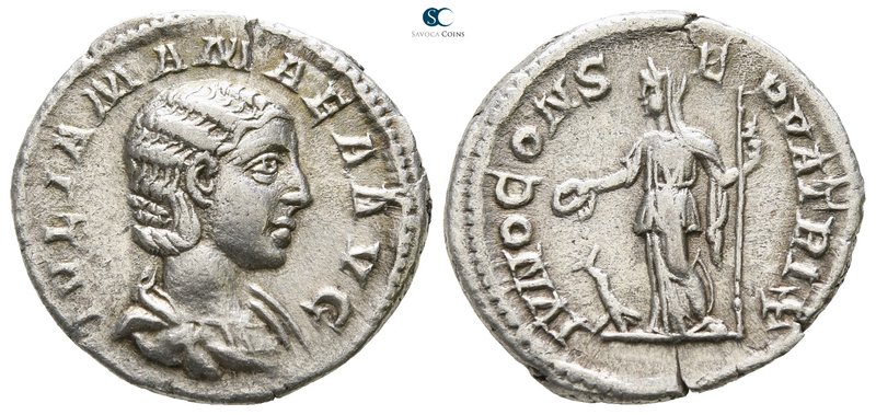 Julia Mamaea AD 225-235. Rome
Denarius AR

19mm., 2,77g.

IVLIA MAMAEA AVG,...
