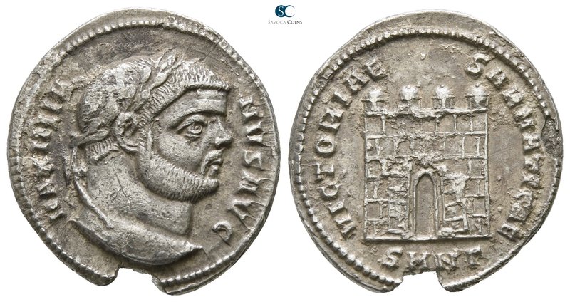 Maximianus Herculius AD 286-305. Nicomedia
Argenteus AR

18mm., 2,72g.

MAX...