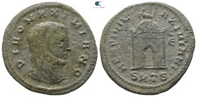 Divus Galerius Died AD 311. Struck under Licinius I. Thessaloniki. 5th officina. Follis Æ
