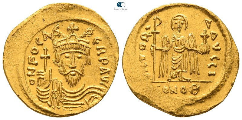 Phocas AD 602-610. Constantinople. 10th officina
Solidus AV

20mm., 4,42g.
...
