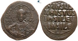 Attributed to Basil II and Constantine VIII AD 976-1028. Constantinople. Anonymous follis Æ. Class A2