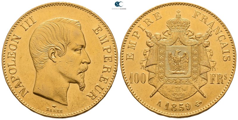 France. Paris. Napoléon III AD 1852-1870.
100 Francs AV 1859

35mm., 32,30g....