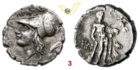 LUCANIA - HERACLEA (276-250 a.C.) Didracma. D/ Testa elmata di Atena R/ Eracle, con pelle leonina sul braccio, appoggiato ad una clava. HN Italy 1429 ...