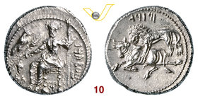 CILICIA - TARSOS MAZAIOS (361-334 a.C.) Statere. D/ Baaltars seduto in trono; alla sua destra un'aquila R/ Leone aggredisce un toro. SNG Levante 101/1...