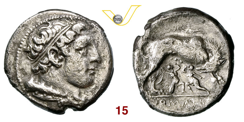 ROMANO-CAMPANE (269-266 a.C.) Didramma. B. 8 Syd. 6 Cr. 20/1 A.V. 5 Ag g 6,62 Mo...
