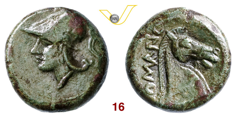 ANONIME (260 a.C.) Litra. D/ Testa elmata di Minerva R/ Protome equina. Cr. 17/1...