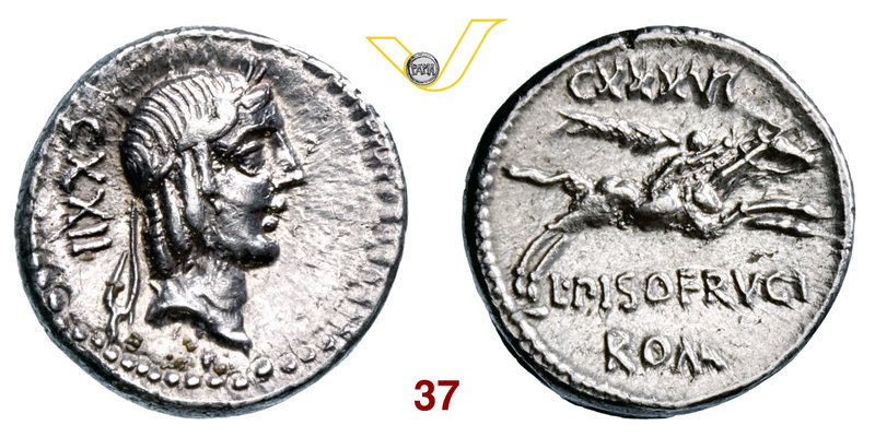 CALPURNIA - L. Calpurnius Piso Frugi (90 a.C.) Denario. B. 12 Syd. 656 Cr. 340/1...