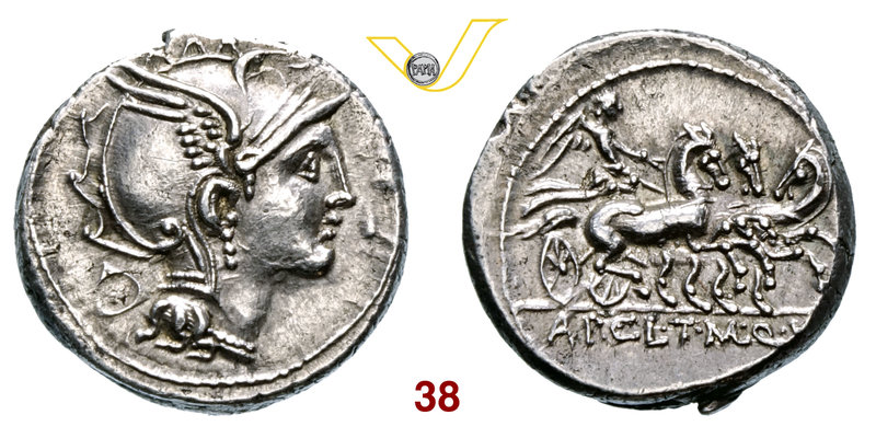 CLAUDIA - Ap. Claudius Pulcher, T. Manlius Mancinus e Q. Urbinius (111-110 a.C.)...