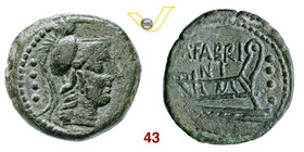 M. FABRINIUS (132 a.C.) Triente. Cr. 251/2 Ae g 4,49 q.BB