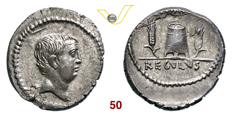 LIVINEIA - L. Livineius Regulus (42 a.C.) Denario. B. 13 Syd. 1111 Cr. 494/29 A....
