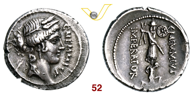 MEMMIA - C. Memmius C.f. (56 a.C.) Denario. B. 10 Syd. 920 Cr. 427/1 A.V. 410 Ag...
