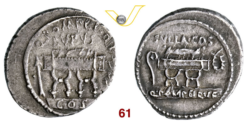 POMPEIA - Q. Pompeius Rufus (54 a.C.) Denario. B. 5 Syd. 909 Cr. 434/2 A.V. 485 ...