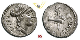 POSTUMIA - D. Postumius Albinus Bruti f. (48 a.C.) Denario. B. 10 Syd. 942 Cr. 450/2 A.V. 527 Ag g 3,97 q.SPL