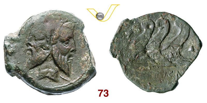 VIBIA - C. Vibius C.f. Pansa (90 a.C.) Asse ibrido con il D/ dell'Asse della Tit...