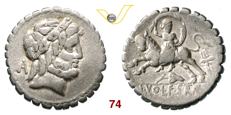 VOLTEIA - L. Volteius Strabo (81 a.C.) Denario. B. 6 Syd. 743 Cr. 377/1 A.V. 642...