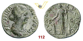 FAUSTINA Figlia (moglie di Marco Aurelio, † 176) Sesterzio. D/ Busto drappeggiato R/ Giunone con tre bambini di cui uno in braccio. RIC 1649 Ae g 23,0...