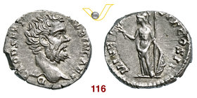CLODIO ALBINO, Cesare (193-196) Denario. D/ Testa nuda R/ Minerva stante con ramoscello, lancia e scudo. Coh. 51 Ag g 3,29 q.SPL