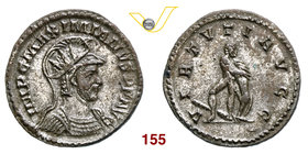 MASSIMIANO ERCOLE (286-305, 307-308, 310) Antoniniano, Lione. D/ Busto radiato, elmato e corazzato R/ Ercole strozza il leone di Nemea; ai suoi piedi ...